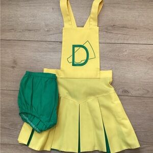 Yellow and Green Cheerleader Costume
